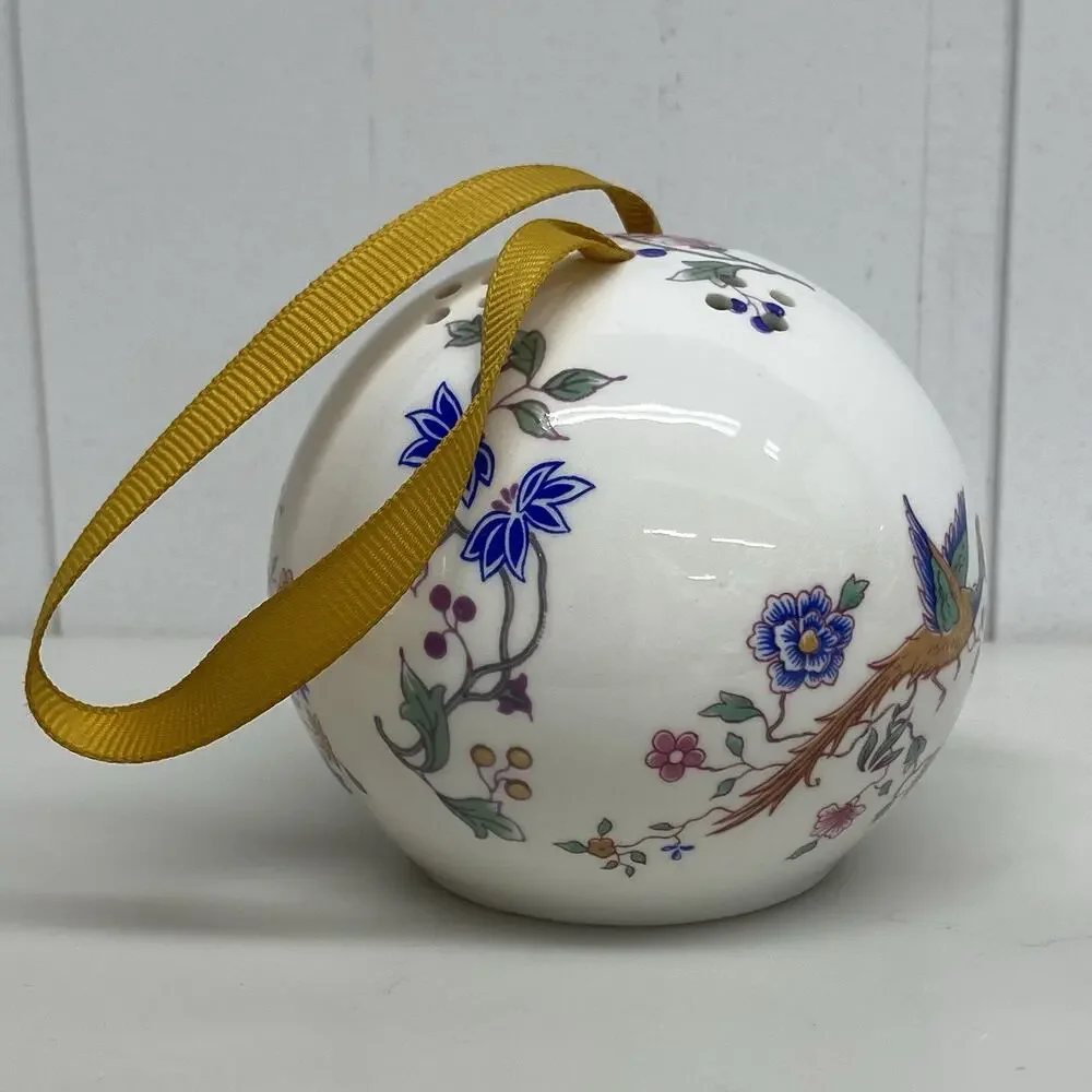Hammersley Bone China Pomander Ball Diffuser Potpourri Birds & Flowers England